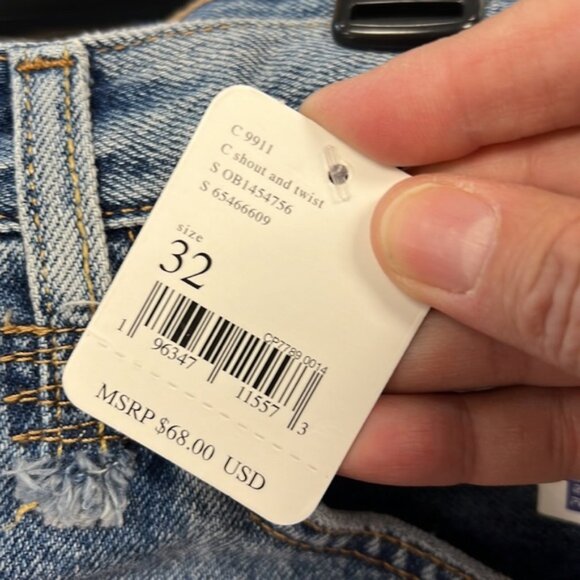 Free People Maggie Distressed denim jean shorts light stone blue high waisted - Picture 7 of 10